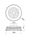 INDONESIA MINI * PLAFÓN / VENTILADOR - RATAN